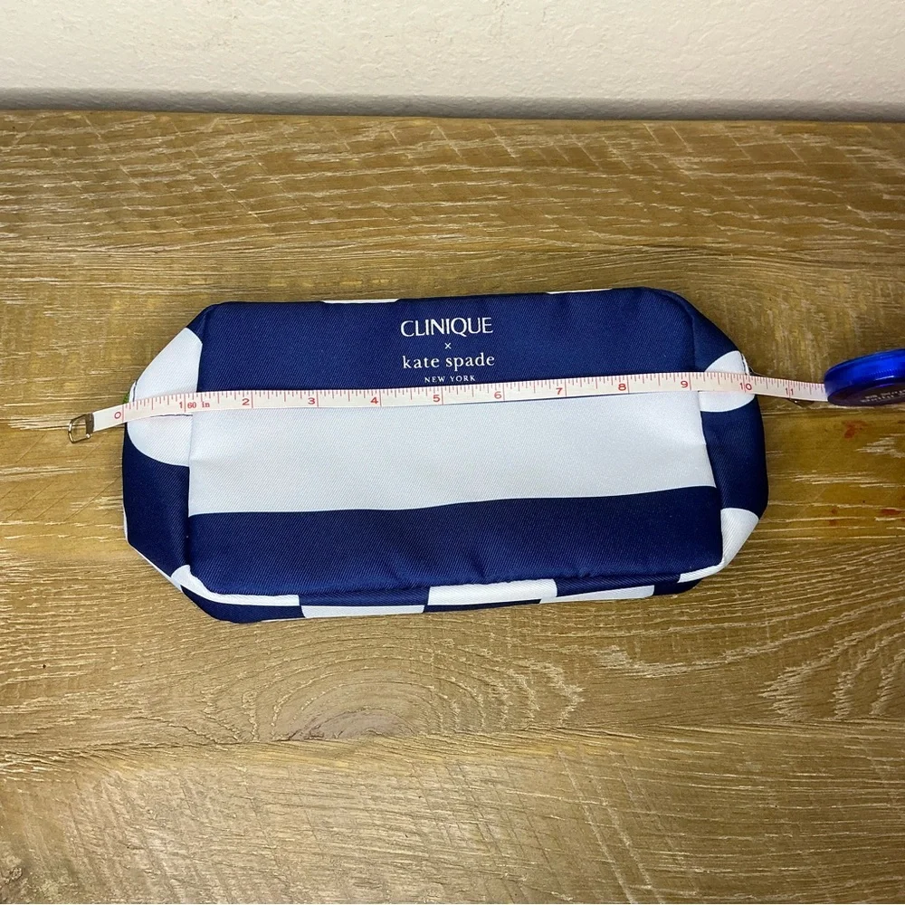 Clinique x kate spade White & Navy Cosmetic Bag